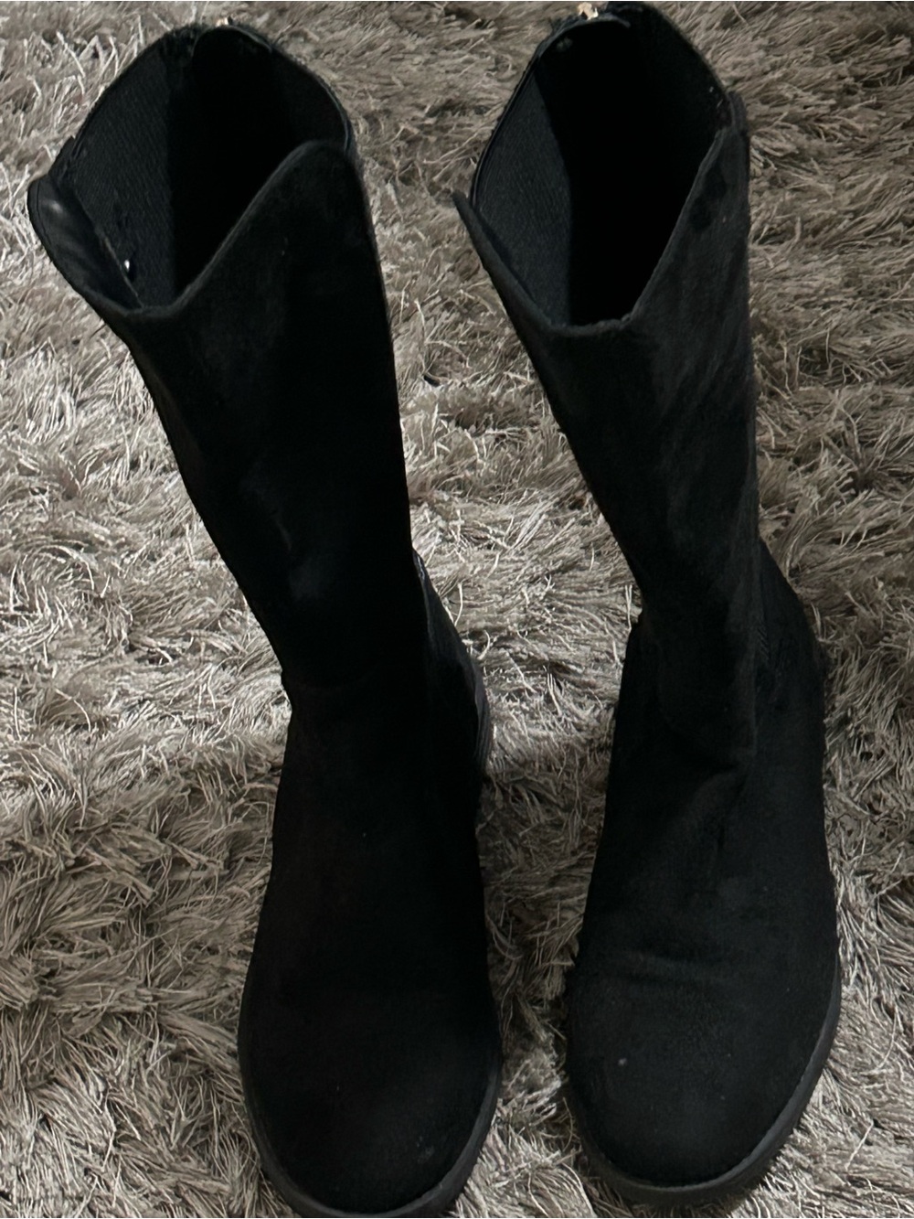 black Kenneth Cole Reaction knee-high riding boots